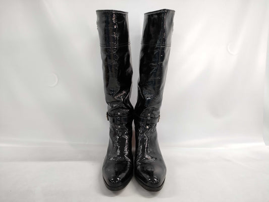 PRADA Enamel Long Boots 381/2 Other Shoes