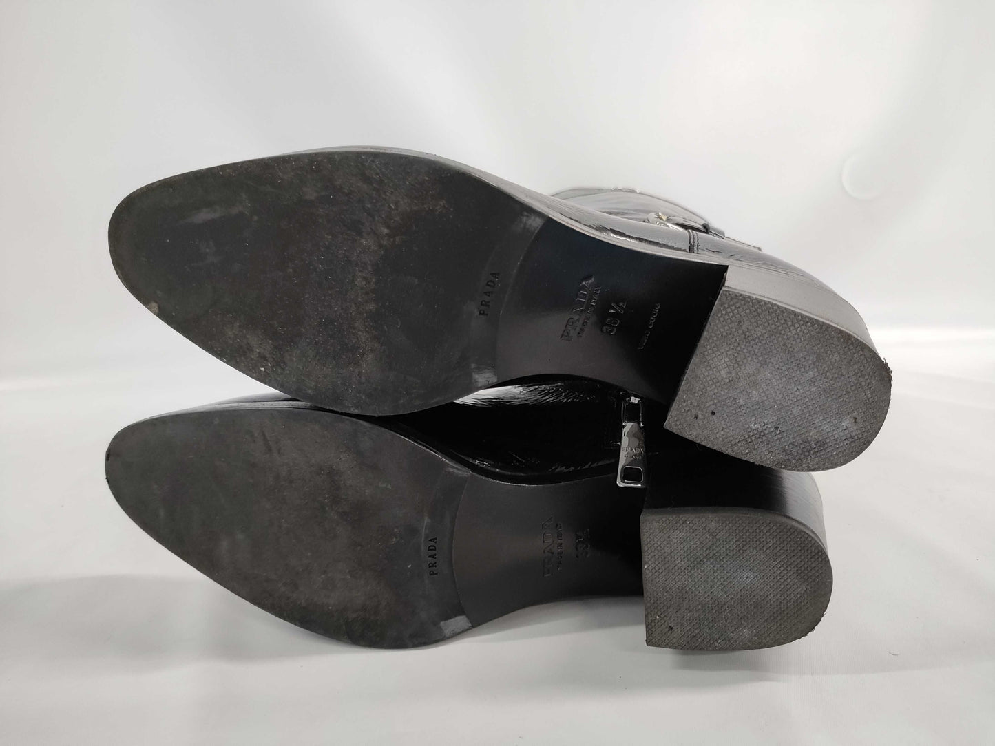 PRADA Enamel Long Boots 381/2 Other Shoes