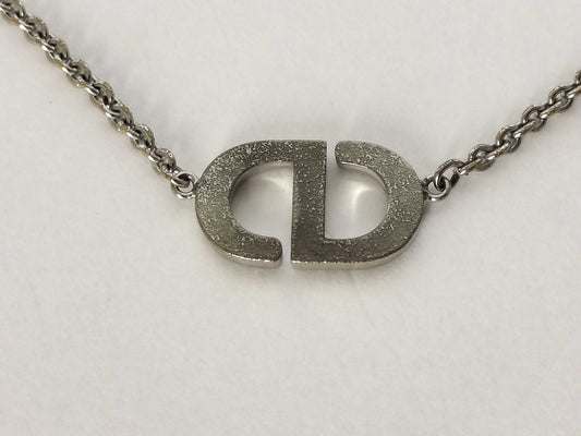 Dior CD logo rhinestone necklace