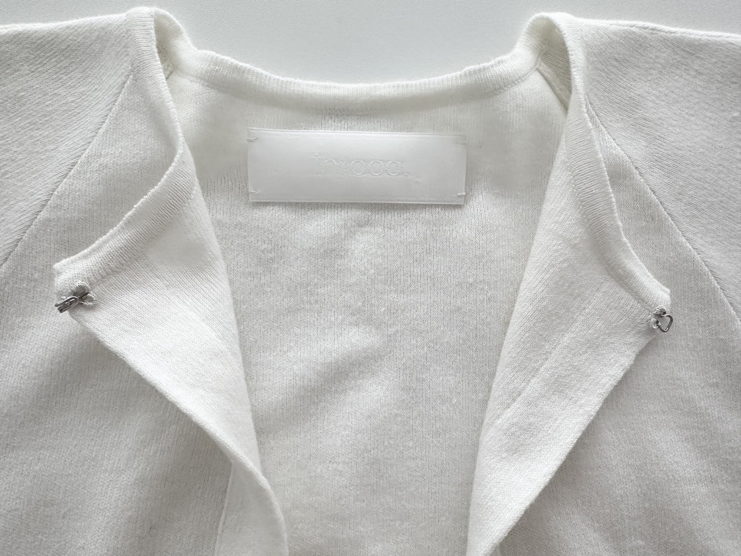 intoca. Linen-Cotton Wide Sleeve Cardigan Bolero