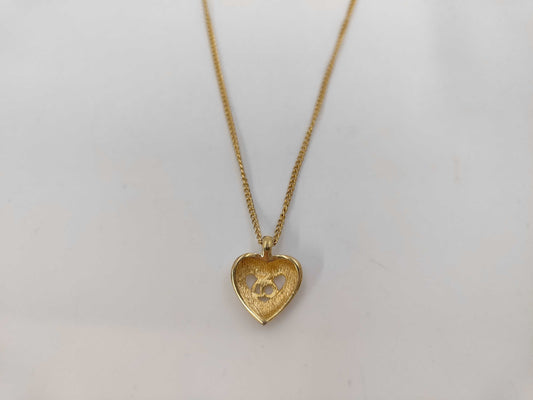 Dior CD logo heart necklace