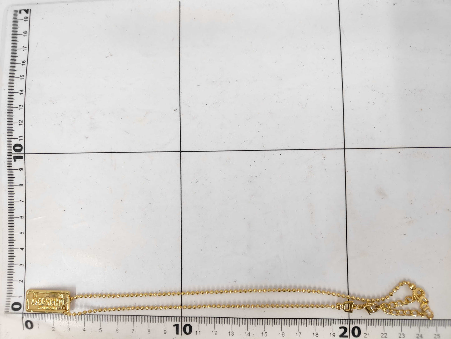 Dior logo plate necklace