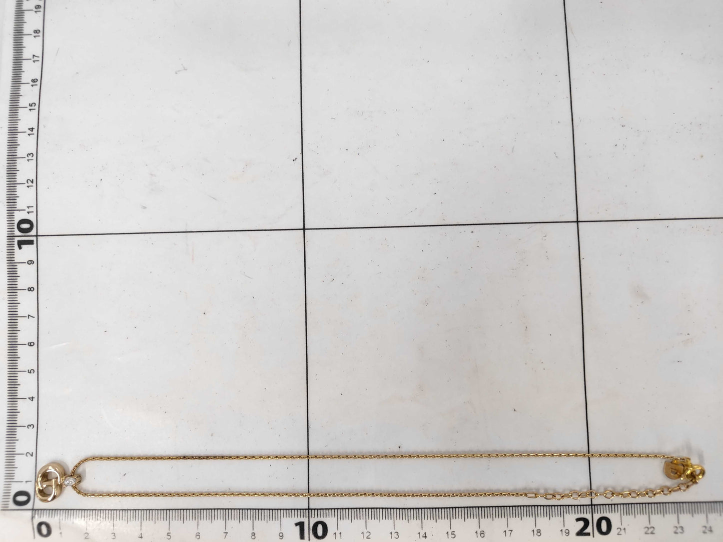 Dior CD logo rhinestone necklace