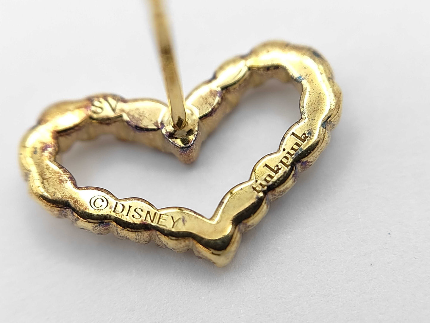 Disney Clear Stone Sterling Silver/18K 1.3g Earrings