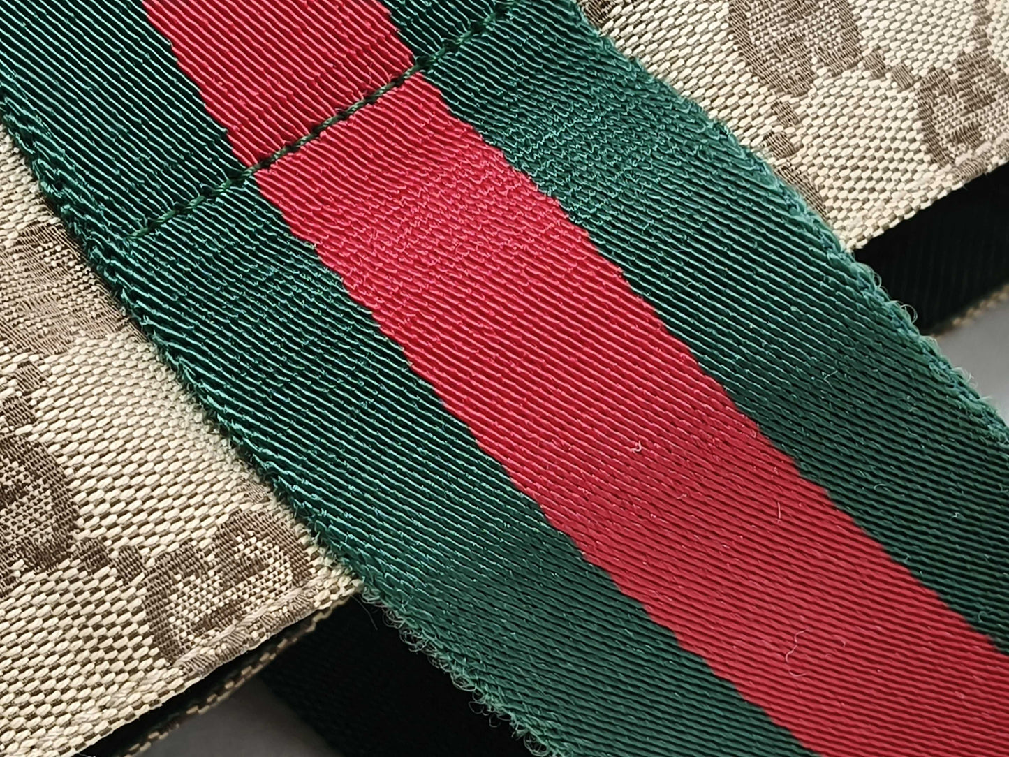 GUCCI Webbing Gucci Sherry Line GG Canvas Tote Bag