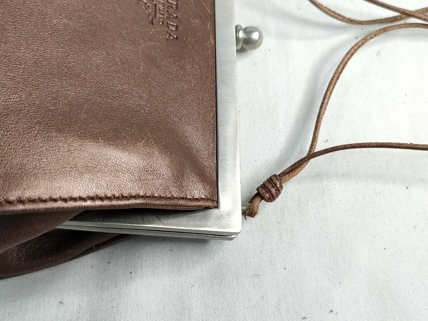 PRADA Prada Shoulder Bag with Clasp Closure, Leather Shoulder Bag