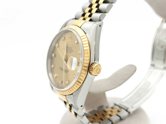 ROLEX 16233G X821948 Champagne Dial Jubilee Bracelet Boys' Watch