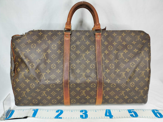 LOUIS VUITTON Monogram Louis Vuitton Monogram Keepall 55 Boston Bag