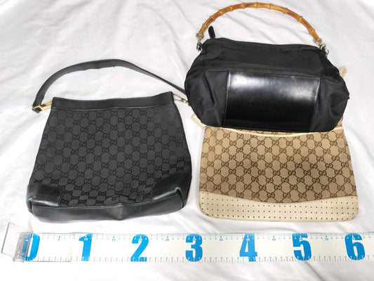 GUCCI GG Canvas Gucci Canvas Shoulder Bag 3-Piece Set Handbag