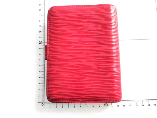 LOUIS VUITTON Epi Louis Vuitton Epi Red Agenda PM Notebook Cover