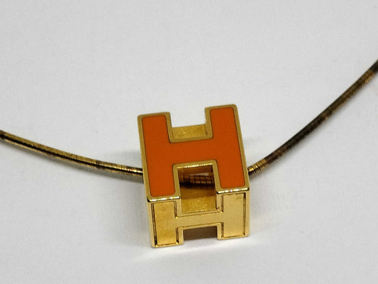HERMES H Cube Necklace Top Necklace
