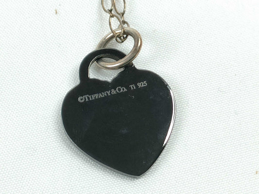 Tiffany & Co. Tiffany Open Heart Necklace with Titanium Top