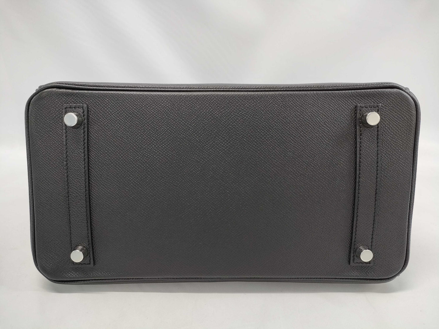 HERMES Birkin 30 Epsom Black Silver Hardware X Stamp Handbag
