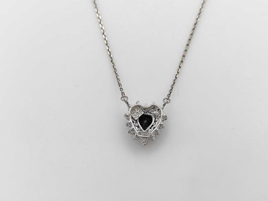 S1.32ct D0.35ct Pt900/Pm900 5.1g Necklace