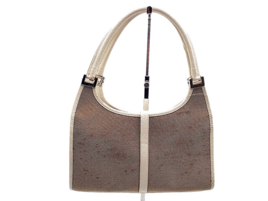 GUCCI Jackie Leather Handbag with Silver Hardware 002.1068