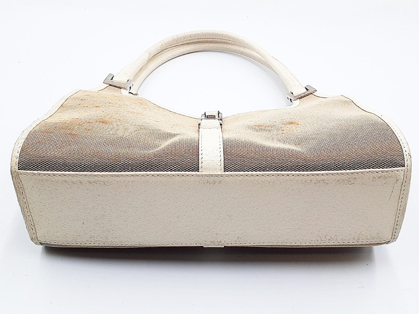 GUCCI Jackie Leather Handbag with Silver Hardware 002.1068