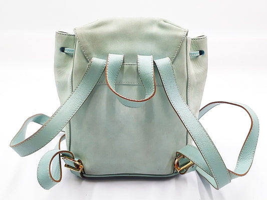 Salvatore Ferragamo Gancini Leather Backpack with Gold Hardware