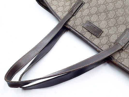 GUCCI GG Crystal 4-Piece Set GG Supreme GG Crystal GG Canvas Leather Tote Bag