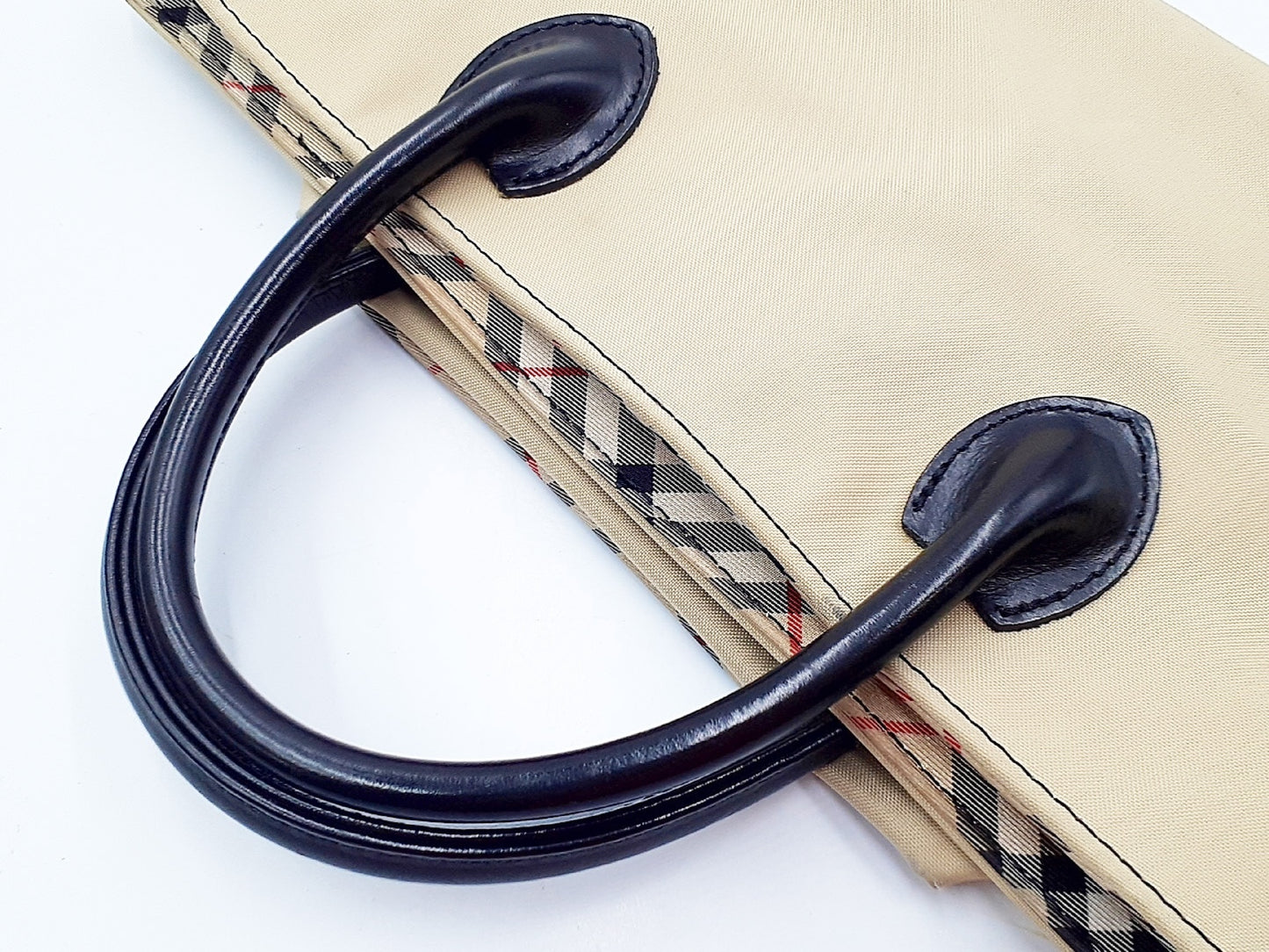 BURBERRY Nova Check Leather Bag 4-Piece Set Tote Bag