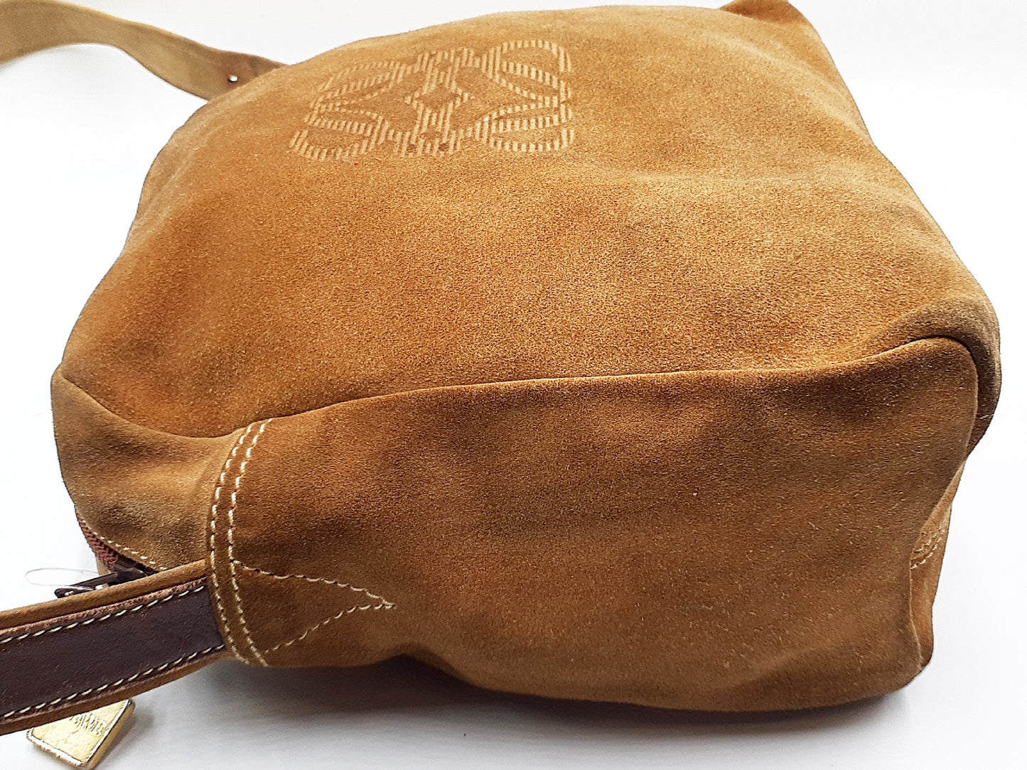 LOEWE Anagram Gold Hardware Leather Shoulder Bag