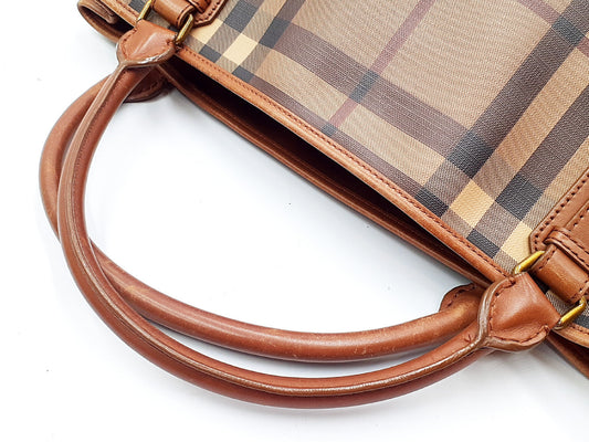 BURBERRY Nova Check Leather Bag 4-Piece Set Tote Bag