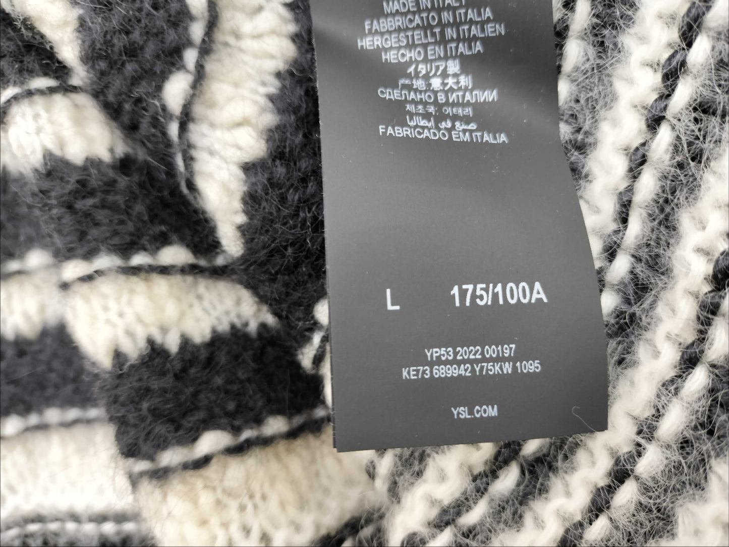 SAINT LAURENT Men's SAINT LAURENT PARIS Long Knit Cardigan in Black Wool