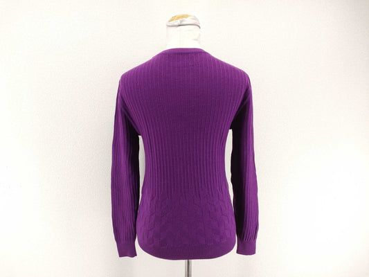 Dior Christian Dior Brand Logo Purple Wool Knit Top