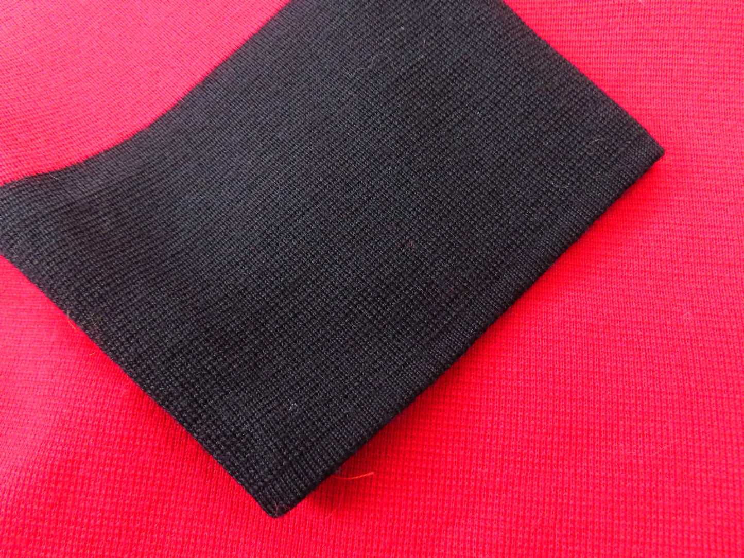 Yves Saint Laurent Two-tone Red and Black Knit Wool Top