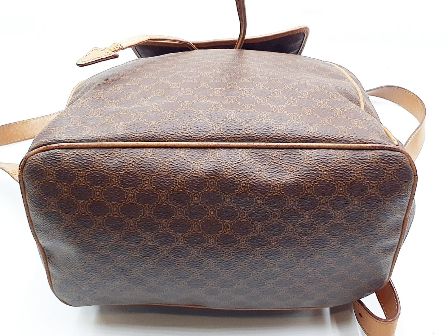 CELINE Macadam Gold Hardware Leather Backpack