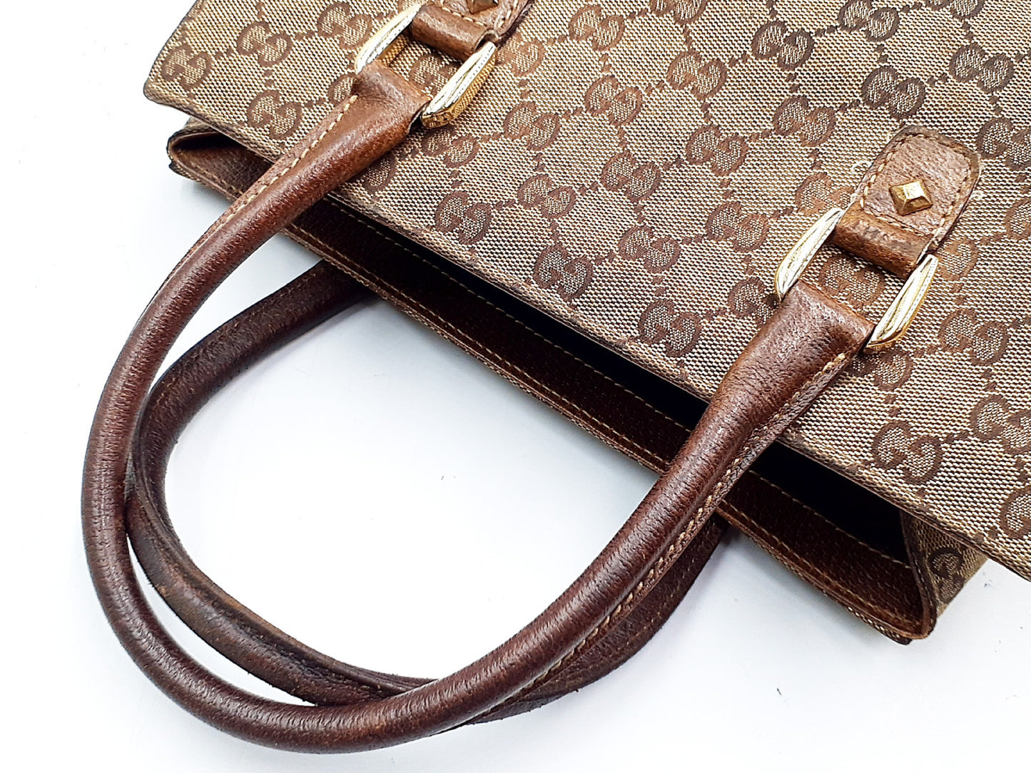 GUCCI GG Imprime 4-Piece Set: GG Imprime GG Canvas Leather Tote, Leather Shoulder Bag, Leather Handbag