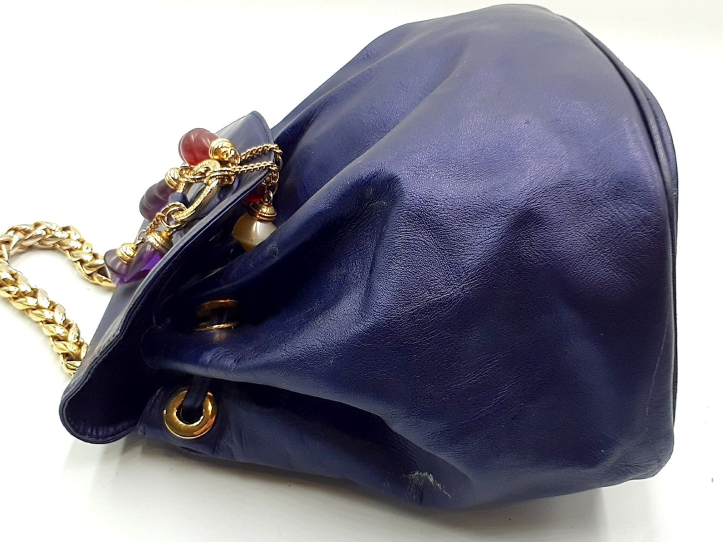 LOEWE Chain Leather Gold Hardware Vintage Handbag