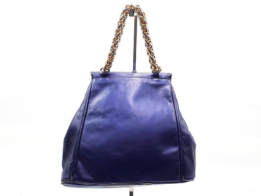 LOEWE Chain Leather Gold Hardware Vintage Handbag