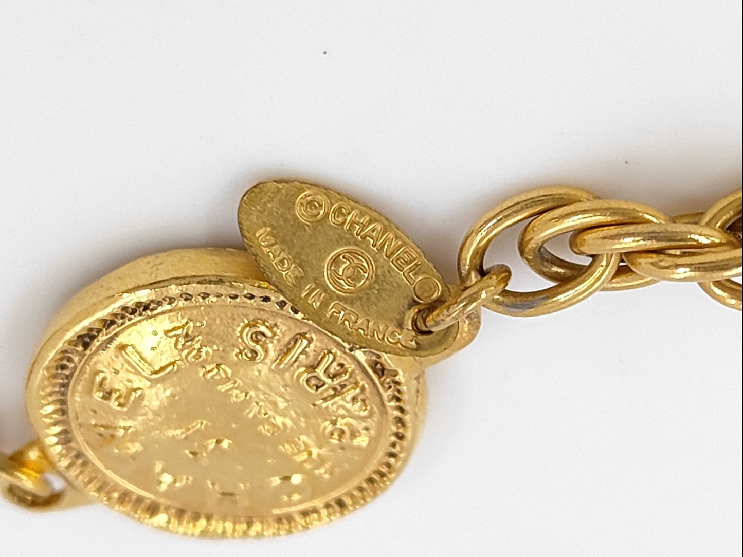 CHANEL Cambon 31 Gold GP Necklace Vintage Accessory Necklace