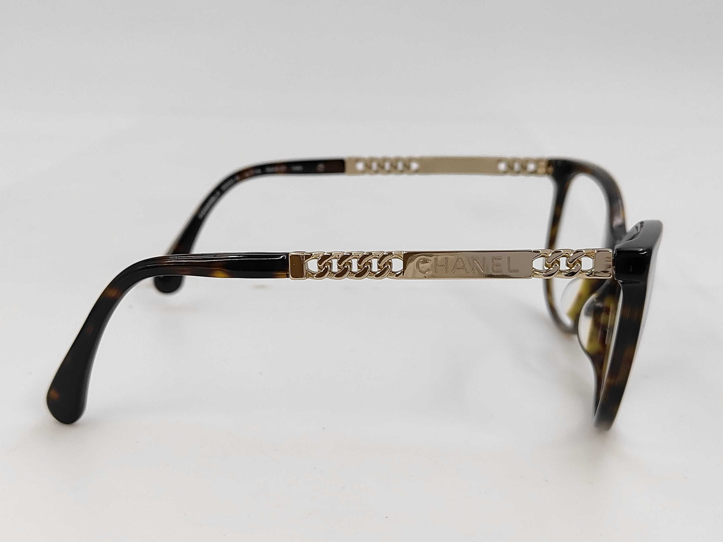 CHANEL CHANEL 3342-A Gold Chain Logo Brown Sunglasses Eyeglasses Sunglasses Eyeglasses