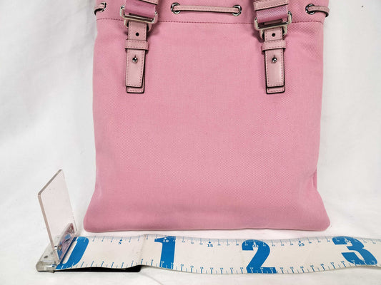 Yves Saint Laurent Canvas and Leather Tote Bag, Pink