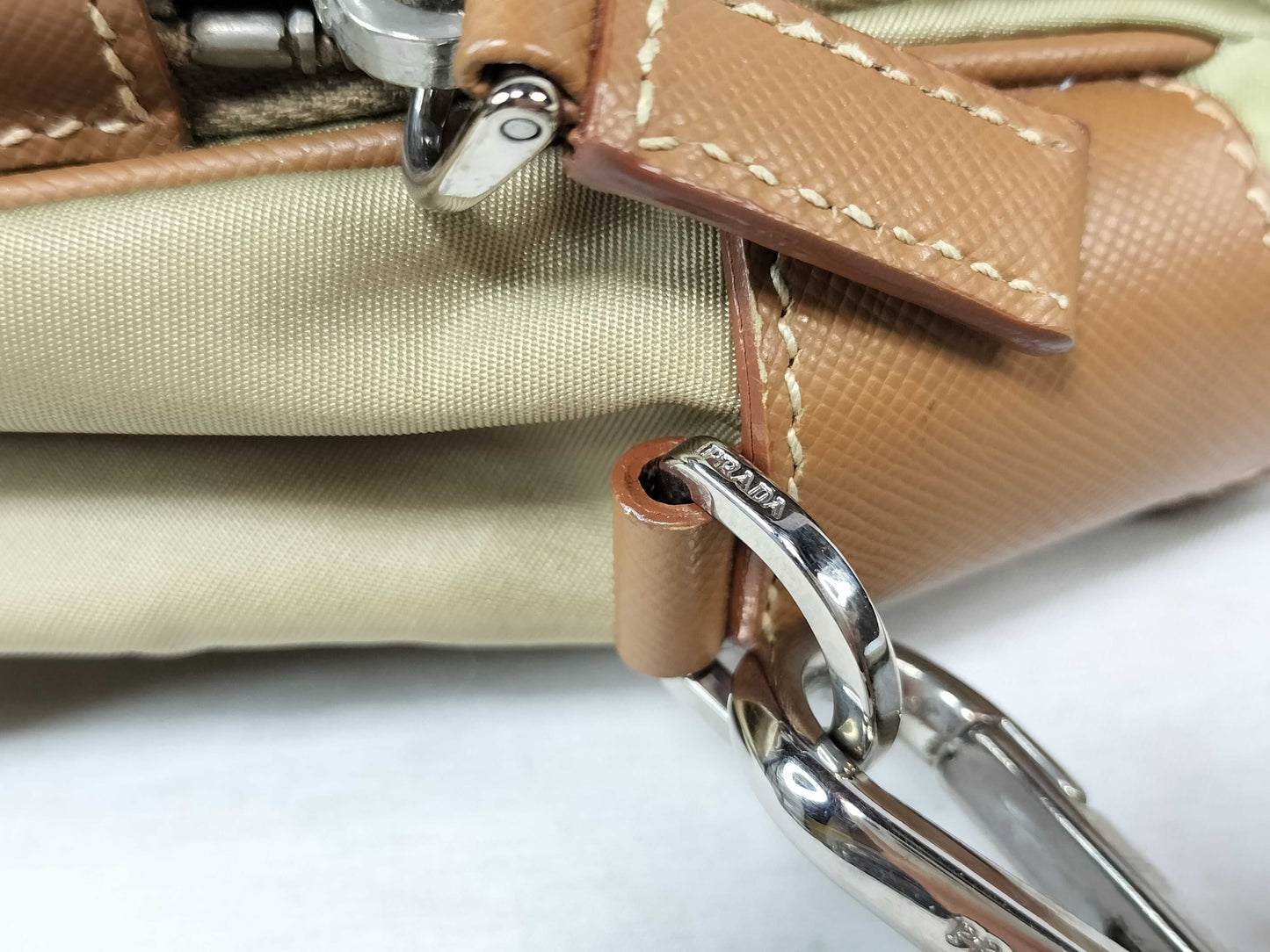 PRADA Nylon Prada One-Shoulder Bag with Triangular Logo Hardware