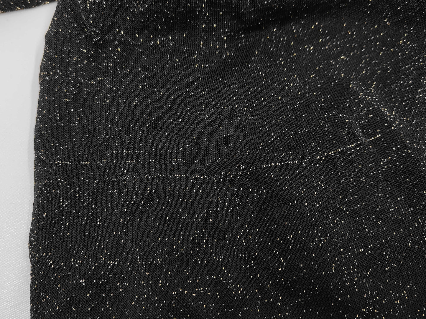 GUCCI Glitter Switch Knit Dress 167843 Gold Black Dress