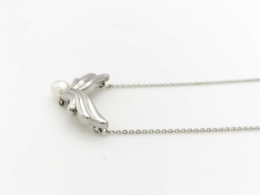 TASAKI Semi-Round Pearl Necklace, Approx. 5.6mm Diameter, Sterling Silver, 5.5g