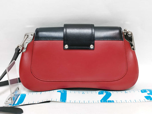 PRADA Prada Sydney 2-way Shoulder Bag in Red and Black