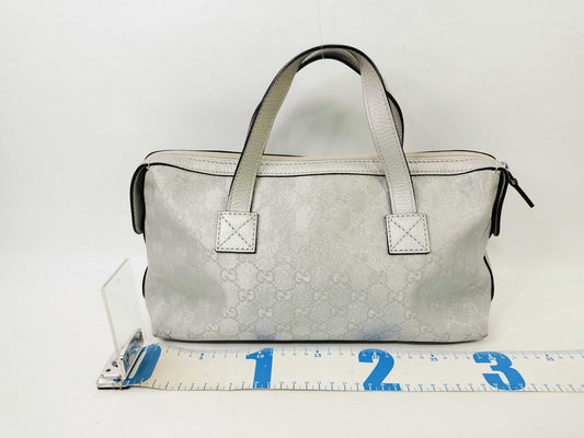 GUCCI GG Canvas Handbag Silver 264210 Handbag