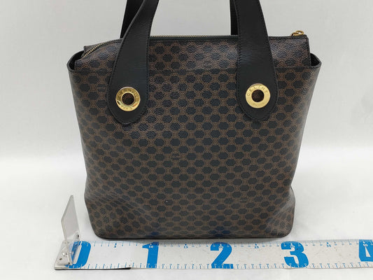 CELINE Macadam Pattern Circle Logo Hardware Handbag