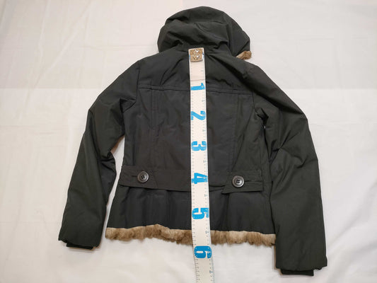 BURBERRY Blue Label Jacket, Padded with Fur Hood, Black
