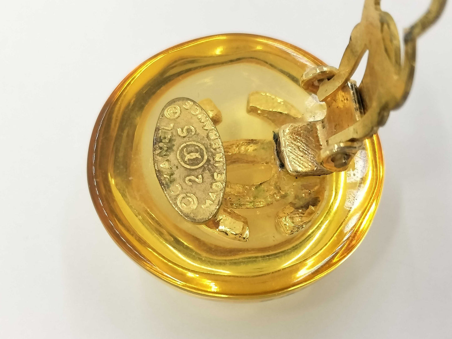 CHANEL 25-inch Coco Mark Resin Earrings