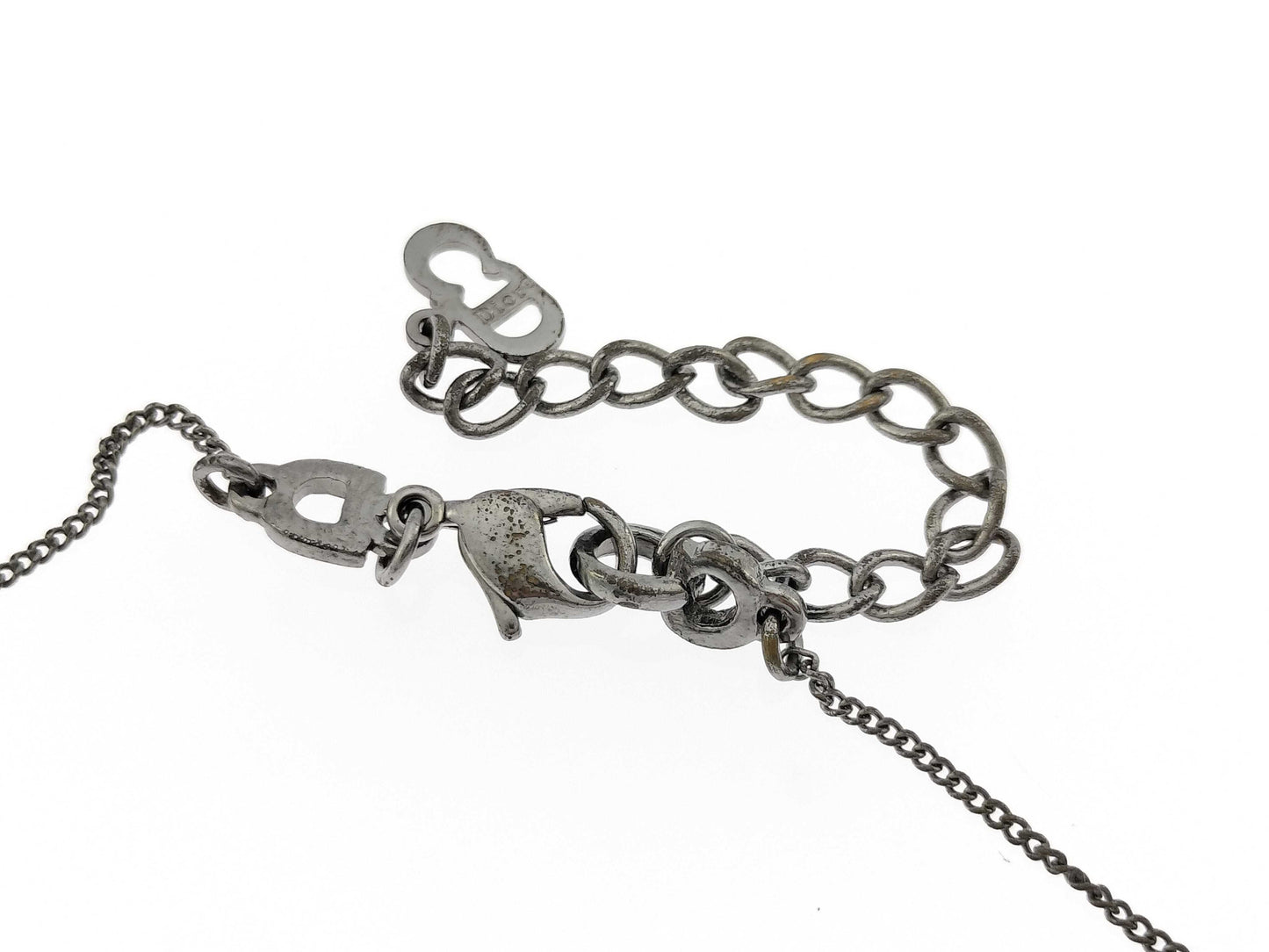 Dior logo plate necklace