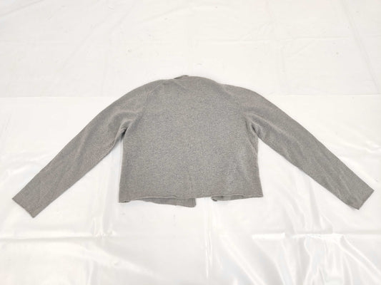 CHANEL 00C Cashmere Knit Cropped Cardigan P15016 Gray 42 Cardigan