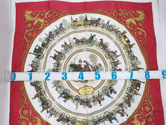 HERMES Carré HERMES Carré 90 Scarf LA PROMENADE DE LONGCHAMPS A Walk to Longchamp? Scarf