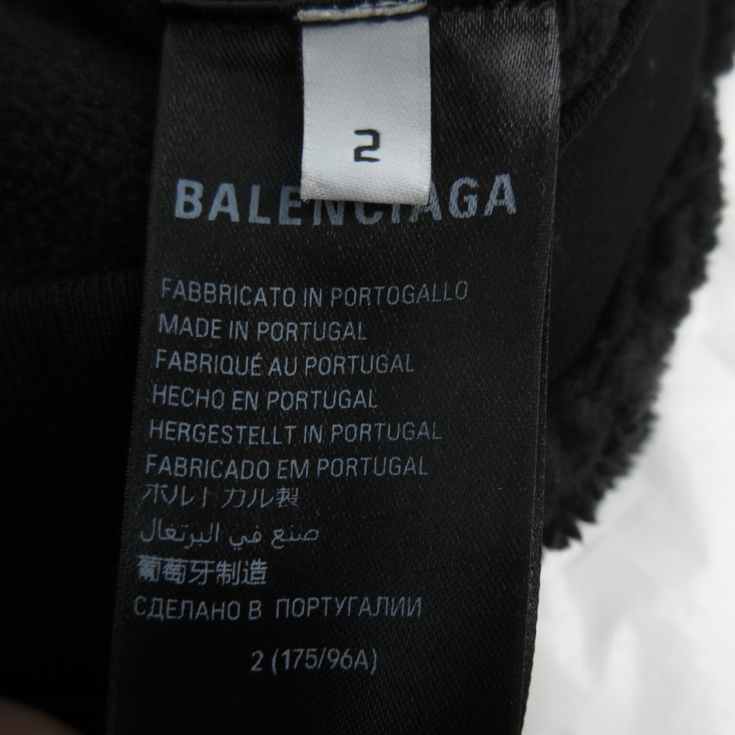 BALENCIAGA 2024 Autumn/Winter Collection, Excellent Condition, Faux Shearling and Boa Fleece Zip-Up Blouson with Logo, Black, Size 2, 768694 TKQ26, Balenciaga Japan Jacket