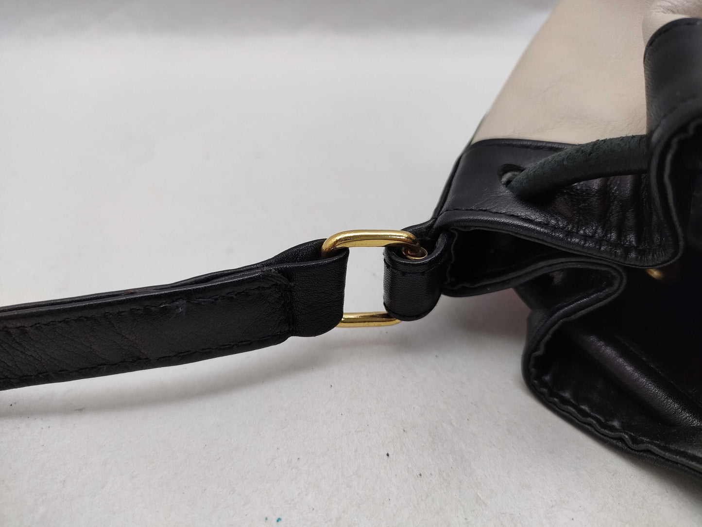 FENDI Two-tone Drawstring Shoulder Bag