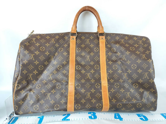 LOUIS VUITTON Monogram LV Keepall Boston Bag