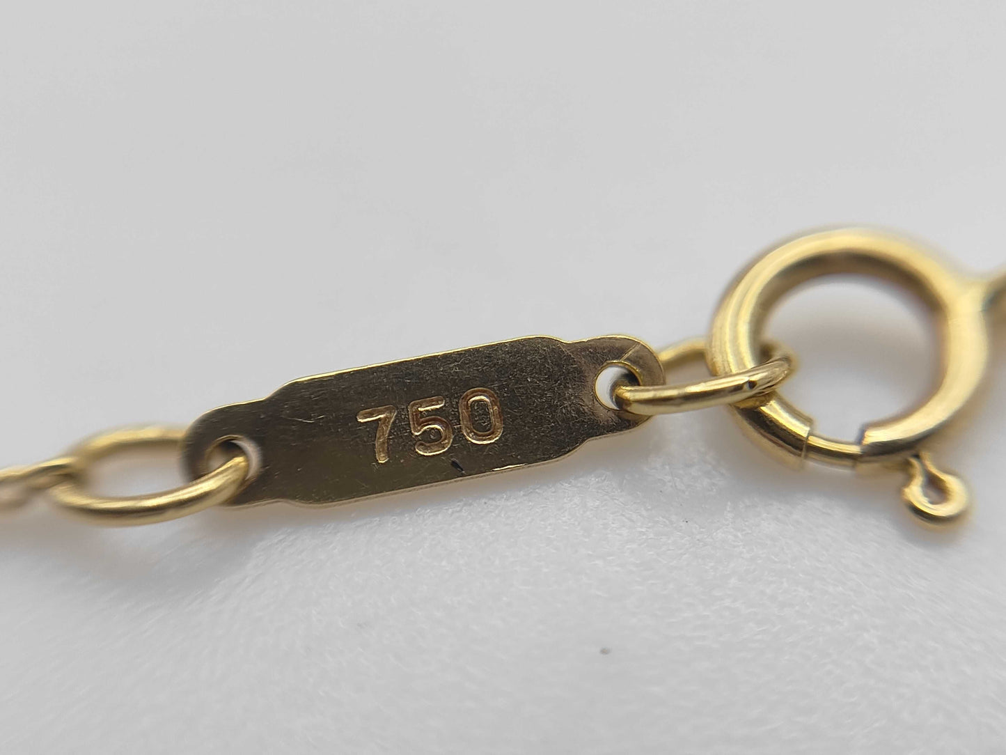 Tiffany & Co. Chain Cross Heart Lapis Lazuli Necklace in Yellow Gold 750, 3.1g